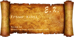Ertner Kitti névjegykártya
